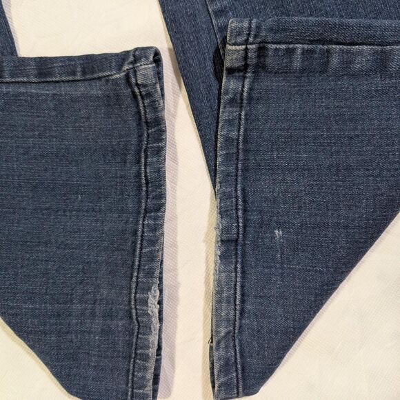 Vintage y2k Lola Women's Blue Bootcut Lowrise Jeans with Unique Hook Bar Closure - Picture 8 of 8